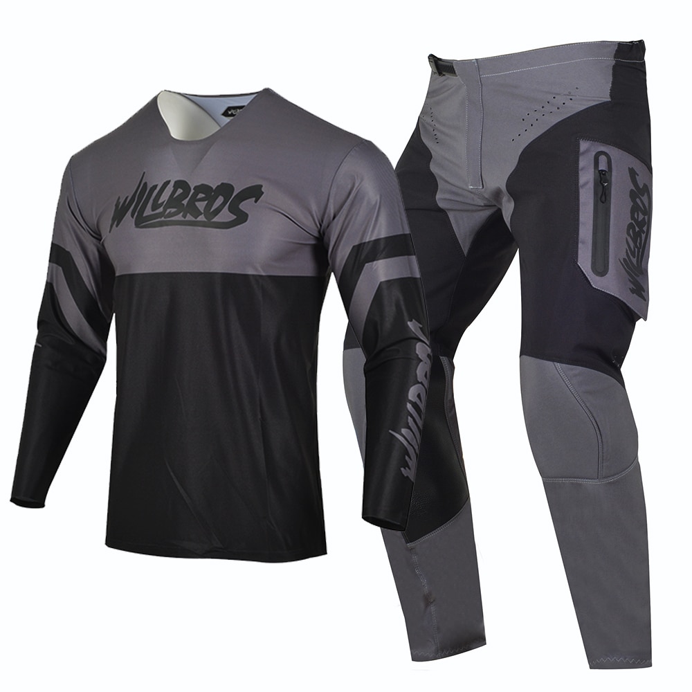 Jersey Pant Combo Motocross Gear Set Men Willbros Women MX Dirt Bike Suit Enduro Offroad Riding BMX ATV  ̽